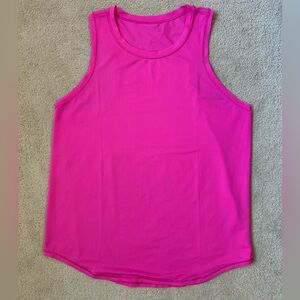 Lululemon High Neck Run and Train Tank Sonic Pink size 8